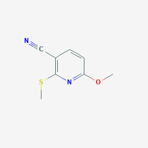 molecular formula C8H8N2OS B13472571 6-Methoxy-2-(methylsulfanyl)pyridine-3-carbonitrile 