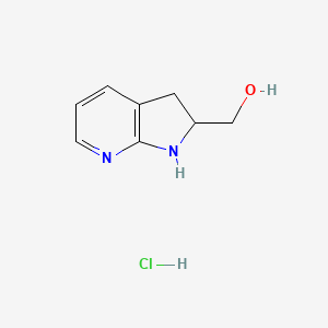 molecular formula C8H11ClN2O B13472578 {1H,2H,3H-pyrrolo[2,3-b]pyridin-2-yl}methanol hydrochloride 