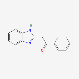 molecular formula C15H12N2O B1347258 2-(1H-Benzoimidazol-2-yl)-1-phenyl-ethanone CAS No. 66838-69-5