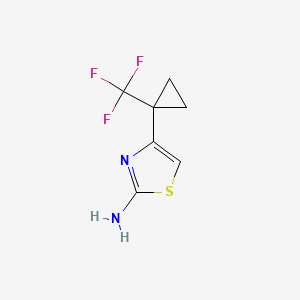 molecular formula C7H7F3N2S B13472585 4-[1-(Trifluoromethyl)cyclopropyl]-1,3-thiazol-2-amine 