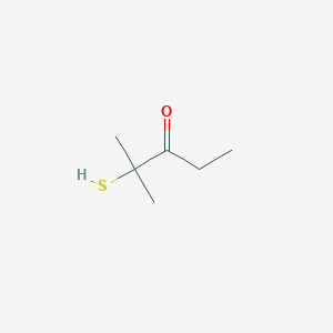 molecular formula C6H12OS B13472603 2-Methyl-2-sulfanylpentan-3-one 