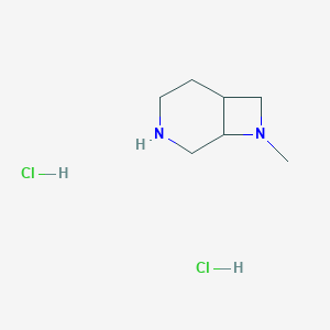 molecular formula C7H16Cl2N2 B13472606 8-Methyl-3,8-diazabicyclo[4.2.0]octane dihydrochloride 