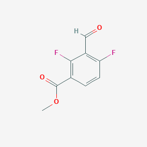 molecular formula C9H6F2O3 B13472609 Methyl 2,4-difluoro-3-formylbenzoate 