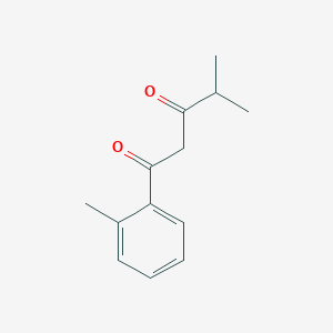 molecular formula C13H16O2 B13472618 4-Methyl-1-(o-tolyl)pentane-1,3-dione 