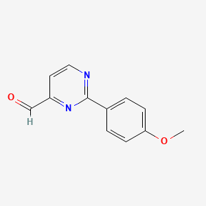 molecular formula C12H10N2O2 B13472625 2-(4-Methoxyphenyl)pyrimidine-4-carbaldehyde CAS No. 944901-39-7