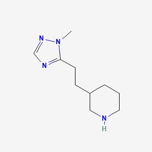 molecular formula C10H18N4 B13472632 3-(2-(1-Methyl-1h-1,2,4-triazol-5-yl)ethyl)piperidine 