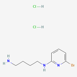 molecular formula C9H16BrCl2N3 B13472638 N1-(6-bromopyridin-2-yl)butane-1,4-diamine dihydrochloride 