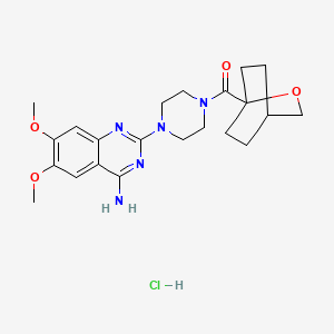 molecular formula C22H30ClN5O4 B13472661 6,7-Dimethoxy-2-(4-{2-oxabicyclo[2.2.2]octane-1-carbonyl}piperazin-1-yl)quinazolin-4-amine hydrochloride 