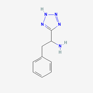molecular formula C9H11N5 B1347267 2-phenyl-1-(1H-tetrazol-5-yl)-ethylamine CAS No. 31603-06-2