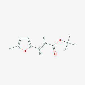 molecular formula C12H16O3 B13472670 tert-butyl (2E)-3-(5-methylfuran-2-yl)prop-2-enoate 
