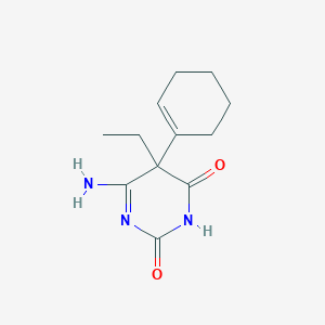 molecular formula C12H17N3O2 B1347270 6-Amino-5-(cyclohex-1-en-1-yl)-5-ethylpyrimidine-2,4(3h,5h)-dione CAS No. 6297-72-9