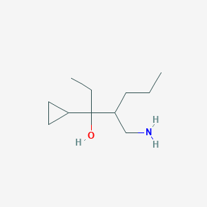 molecular formula C11H23NO B13472714 4-(Aminomethyl)-3-cyclopropylheptan-3-ol 