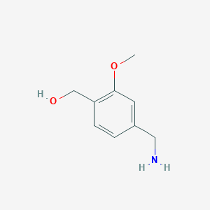 molecular formula C9H13NO2 B13472722 [4-(Aminomethyl)-2-methoxyphenyl]methanol 