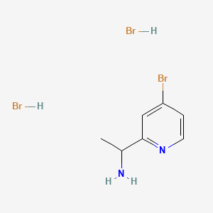 molecular formula C7H11Br3N2 B13472724 1-(4-Bromopyridin-2-yl)ethan-1-aminedihydrobromide 