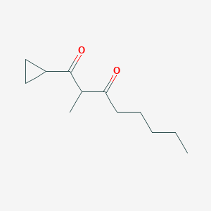 molecular formula C12H20O2 B13472726 1-Cyclopropyl-2-methyloctane-1,3-dione 