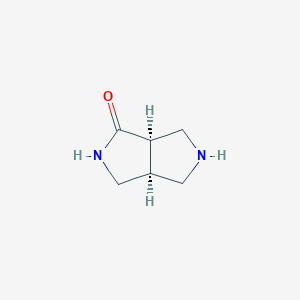 molecular formula C6H10N2O B13472737 (3aS,6aR)-octahydropyrrolo[3,4-c]pyrrol-1-one 