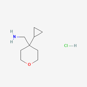 molecular formula C9H18ClNO B13472741 1-(4-Cyclopropyloxan-4-yl)methanamine hydrochloride 
