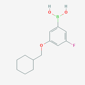 molecular formula C13H18BFO3 B13472748 (3-(Cyclohexylmethoxy)-5-fluorophenyl)boronic acid 