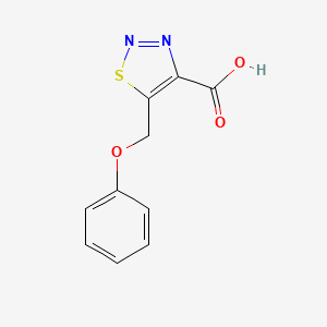 molecular formula C10H8N2O3S B1347277 5-(Phenoxymethyl)thiadiazole-4-carboxylic acid CAS No. 4609-51-2