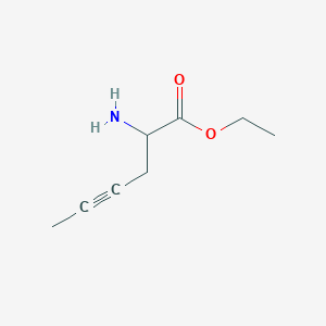 molecular formula C8H13NO2 B13472773 Ethyl 2-aminohex-4-ynoate 