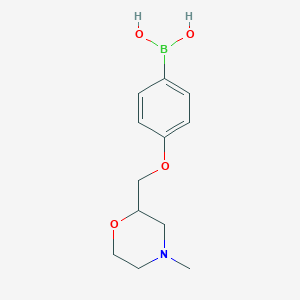 molecular formula C12H18BNO4 B13472786 (4-((4-Methylmorpholin-2-yl)methoxy)phenyl)boronic acid 