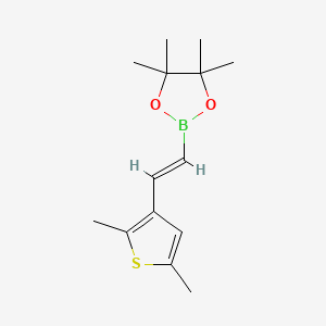molecular formula C14H21BO2S B13472790 2-[2-(2,5-Dimethylthiophen-3-yl)ethenyl]-4,4,5,5-tetramethyl-1,3,2-dioxaborolane 