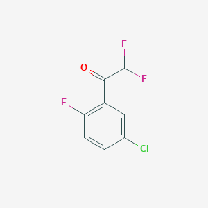 molecular formula C8H4ClF3O B13472805 1-(5-Chloro-2-fluorophenyl)-2,2-difluoroethanone 