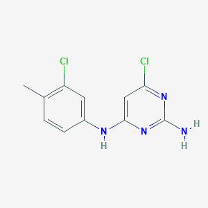 molecular formula C11H10Cl2N4 B1347284 N-(2-amino-6-chloro-4-pyrimidinyl)-N-(3-chloro-4-methylphenyl)amine CAS No. 6635-60-5