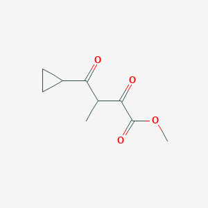 molecular formula C9H12O4 B13472854 Methyl 4-cyclopropyl-3-methyl-2,4-dioxobutanoate 