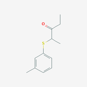 molecular formula C12H16OS B13472860 2-(M-tolylthio)pentan-3-one 
