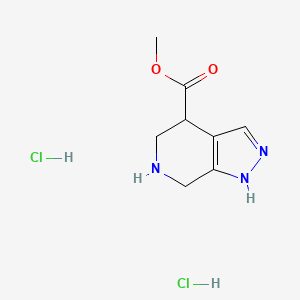 molecular formula C8H13Cl2N3O2 B13472889 methyl 1H,4H,5H,6H,7H-pyrazolo[3,4-c]pyridine-4-carboxylate dihydrochloride 