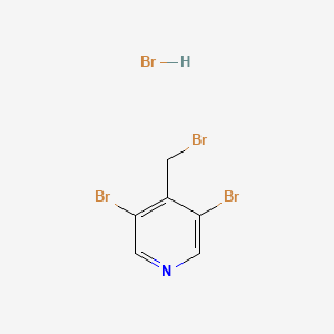 molecular formula C6H5Br4N B13472902 3,5-Dibromo-4-(bromomethyl)pyridine hydrobromide CAS No. 2913280-50-7