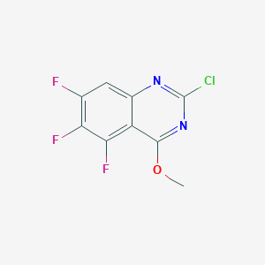 molecular formula C9H4ClF3N2O B13472903 2-Chloro-5,6,7-trifluoro-4-methoxyquinazoline 