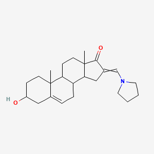 3-hydroxy-10,13-dimethyl-16-(pyrrolidin-1-ylmethylidene)-2,3,4,7,8,9,11,12,14,15-decahydro-1H-cyclopenta[a]phenanthren-17-one