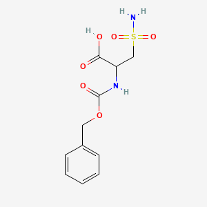 molecular formula C11H14N2O6S B13472920 2-{[(Benzyloxy)carbonyl]amino}-3-sulfamoylpropanoic acid 