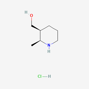 molecular formula C7H16ClNO B13472932 rac-[(2R,3R)-2-methylpiperidin-3-yl]methanol hydrochloride 