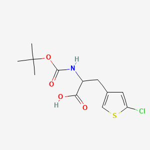 molecular formula C12H16ClNO4S B13472940 2-{[(Tert-butoxy)carbonyl]amino}-3-(5-chlorothiophen-3-yl)propanoic acid 