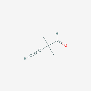molecular formula C6H8O B13472947 2,2-Dimethylbut-3-ynal 