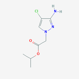 molecular formula C8H12ClN3O2 B13472948 Isopropyl 2-(3-amino-4-chloro-1h-pyrazol-1-yl)acetate 