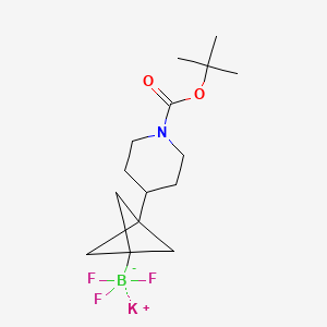 molecular formula C15H24BF3KNO2 B13472950 Potassium (3-(1-(tert-butoxycarbonyl)piperidin-4-yl)bicyclo[1.1.1]pentan-1-yl)trifluoroborate 