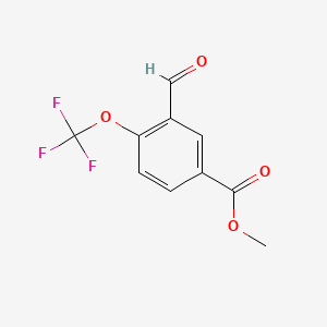 molecular formula C10H7F3O4 B13472961 Methyl 3-formyl-4-(trifluoromethoxy)benzoate 