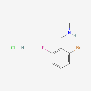 molecular formula C8H10BrClFN B13472965 [(2-Bromo-6-fluorophenyl)methyl](methyl)amine hydrochloride CAS No. 2866323-88-6