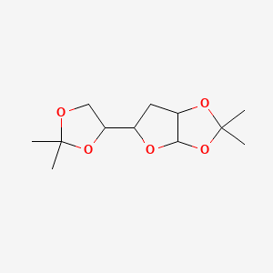 molecular formula C12H20O5 B1347300 5-(2,2-Dimethyl-1,3-dioxolan-4-yl)-2,2-dimethyl-3a,5,6,6a-tetrahydrofuro[2,3-d][1,3]dioxole CAS No. 4613-62-1