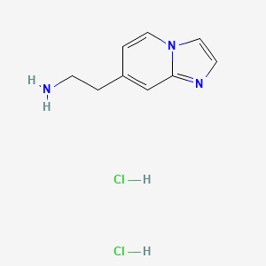 molecular formula C9H13Cl2N3 B13473011 2-{Imidazo[1,2-a]pyridin-7-yl}ethan-1-amine dihydrochloride 