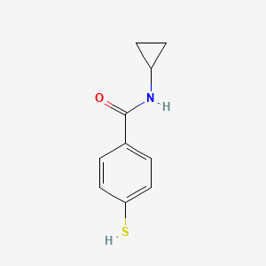 molecular formula C10H11NOS B13473019 N-cyclopropyl-4-sulfanylbenzamide CAS No. 1692013-94-7