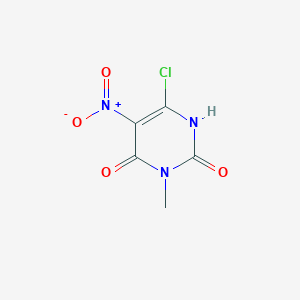 molecular formula C5H4ClN3O4 B1347305 6-chloro-3-methyl-5-nitro-1H-pyrimidine-2,4-dione CAS No. 878-86-4
