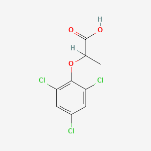 molecular formula C9H7Cl3O3 B1347317 2-(2,4,6-Trichlorophenoxy)propionic acid CAS No. 778-83-6