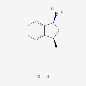 molecular formula C10H14ClN B13473227 rac-(1R,3S)-3-methyl-2,3-dihydro-1H-inden-1-amine hydrochloride 