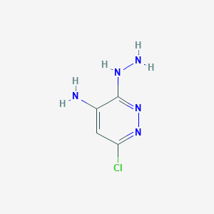 molecular formula C4H6ClN5 B1347328 6-Chloro-3-hydrazinylpyridazin-4-amine CAS No. 934-26-9