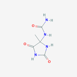 molecular formula C5H8N4O3 B1347333 1-(4-Methyl-2,5-dioxoimidazolidin-4-yl)urea CAS No. 10045-73-5